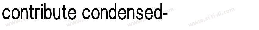 contribute condensed字体转换